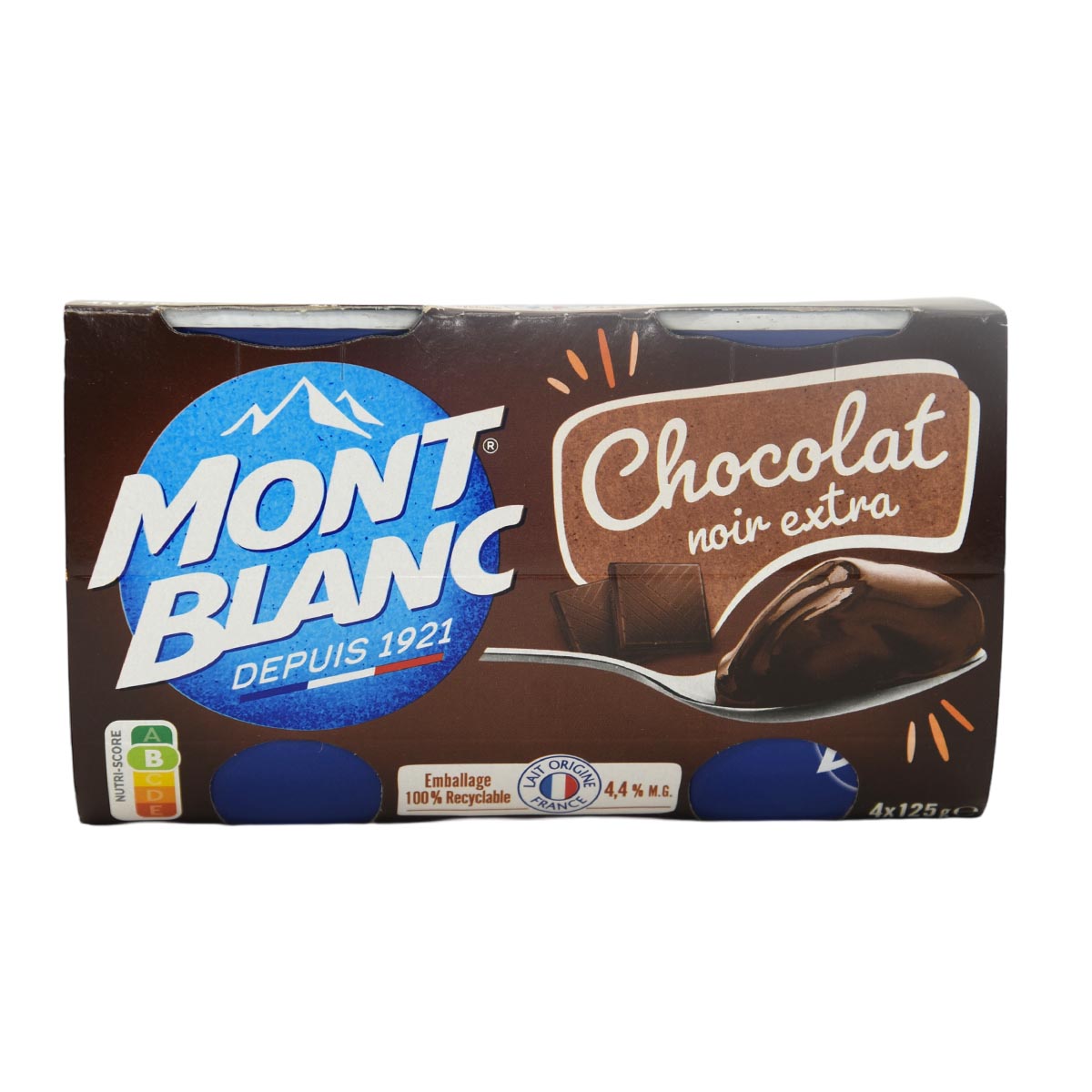 Mont Blanc La Crème Dessert au Chocolat Noir: Cremiger Schokoladengenuss in jeder Portion 4 x 125g