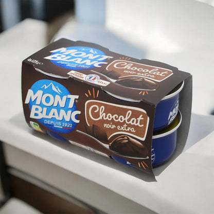 Mont Blanc La Crème Dessert au Chocolat Noir: Cremiger Schokoladengenuss in jeder Portion 4 x 125g