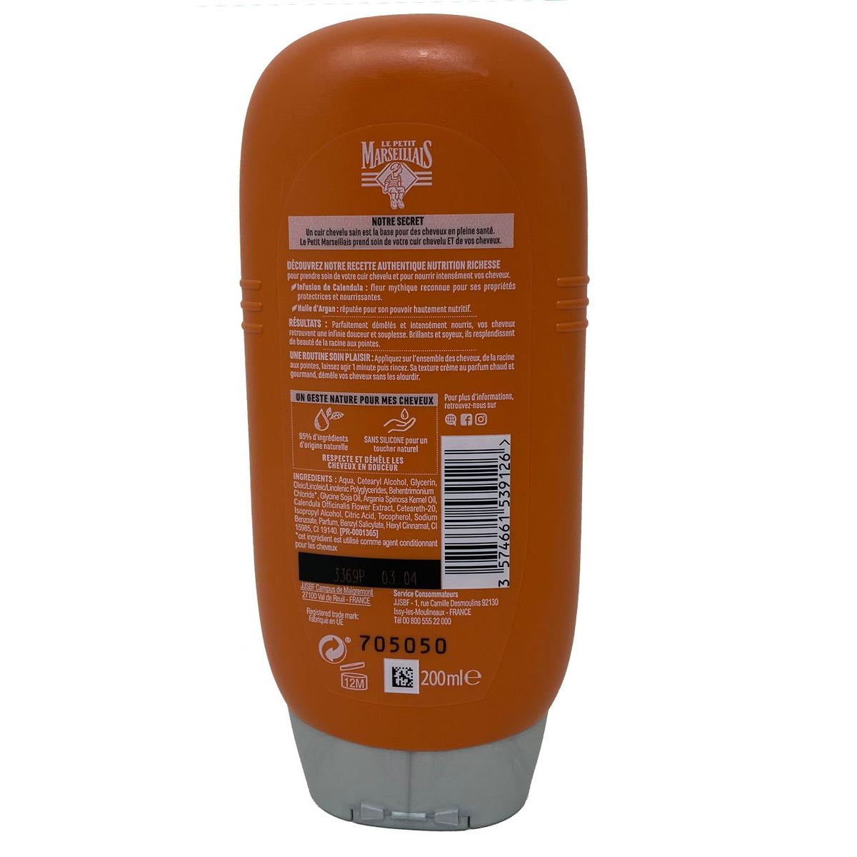 Le Petit Marseillais Conditioner Calendula & Arganöl 200ml für Trockenes Haar