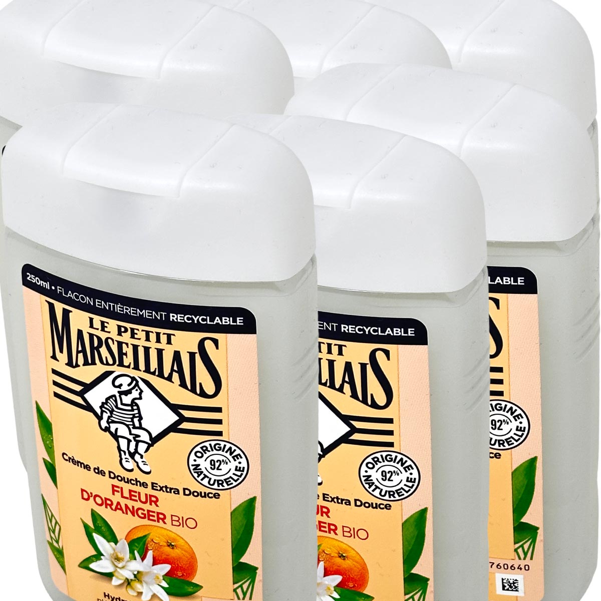 Le Petit Marseillais Duschgel Orangenblüten 6x250ml – Sanfte Reinigung mit Frischeduft