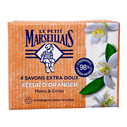 Le Petit Marseillais Orangenblüten Seife - Extra sanft - extra doux - 4x 100g