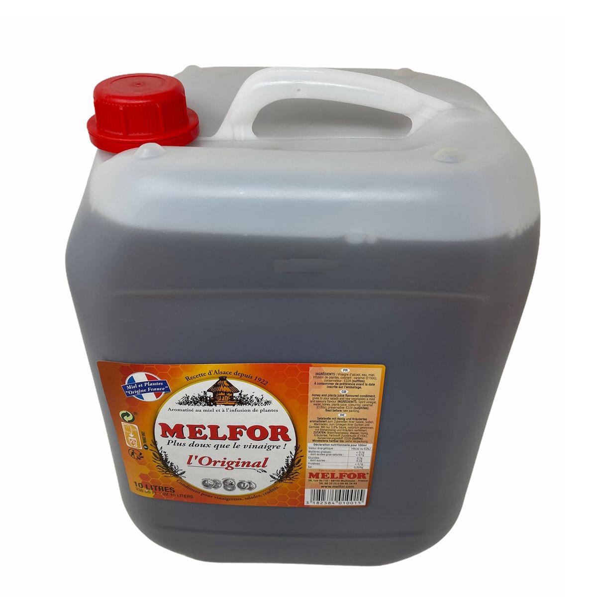 Melfor l'original - Original Essig Würzmittel, 10 Liter Kanister für Großverbraucher
