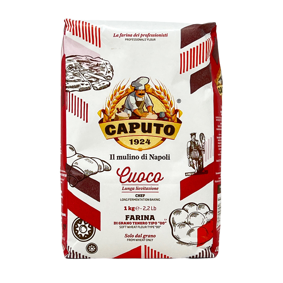 FARINA CAPUTO Mehl "Cuoco" Chef 10 x 1kg für lange Gärung Weichweizenmehl Typ "00"