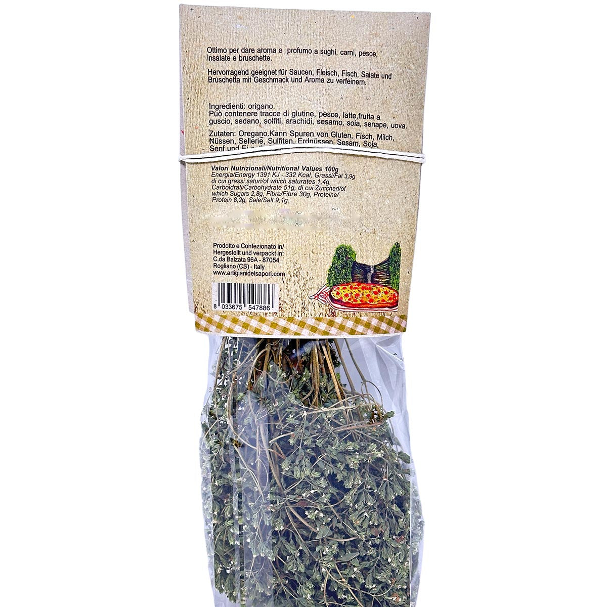 Verwöhne deine Sinne mit unserem getrockneten wilden kalabresischen Oregano! Genieße den authentischen Geschmack und die Aromen der mediterranen Küche. Jetzt kaufen und deine Gerichte auf ein neues Level heben!