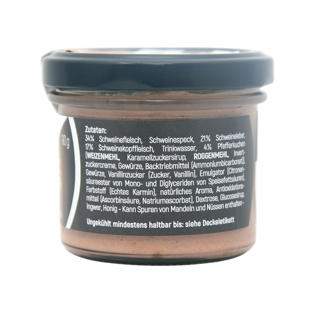 ***- 50 % Rabatt*** Dürrröhrsdorfer Pfefferkuchen-Leberwurst im Glas, 90g