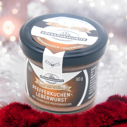 ***- 50 % Rabatt*** Dürrröhrsdorfer Pfefferkuchen-Leberwurst im Glas, 90g