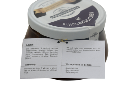 Dürrröhrsdorfer Rinderbäckchen – Zartes Fleisch im Glas, traditionell 500g