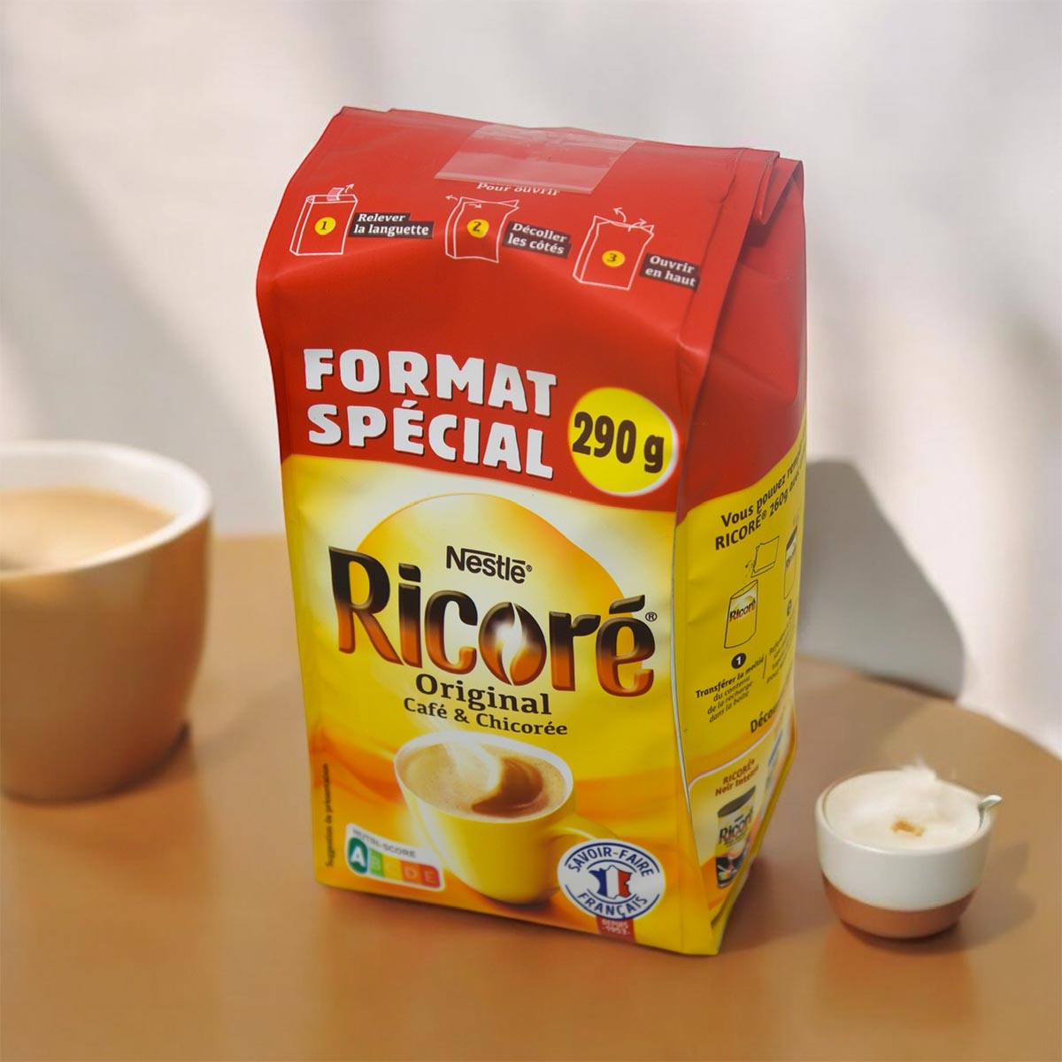 Nestlé Ricoré l'instant Instant Kaffee mit Zichorie Nachfüllpack 6 x 290g
