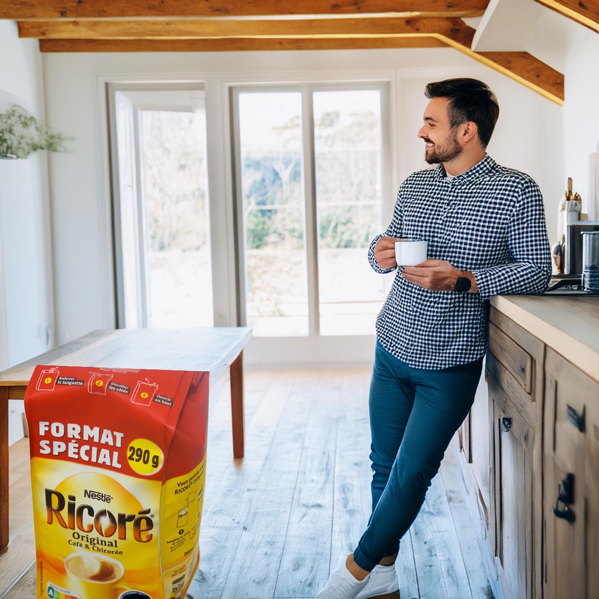 Nestlé Ricoré l'instant Instant Kaffee mit Zichorie Nachfüllpack 290g