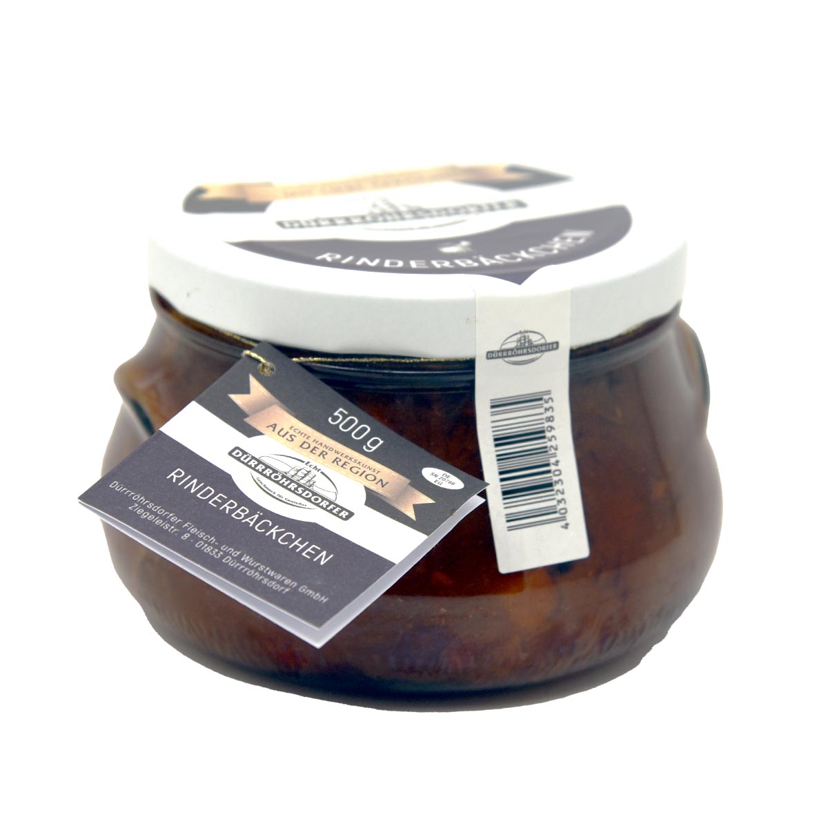 Dürrröhrsdorfer Rinderbäckchen – Zartes Fleisch im Glas, traditionell 500g