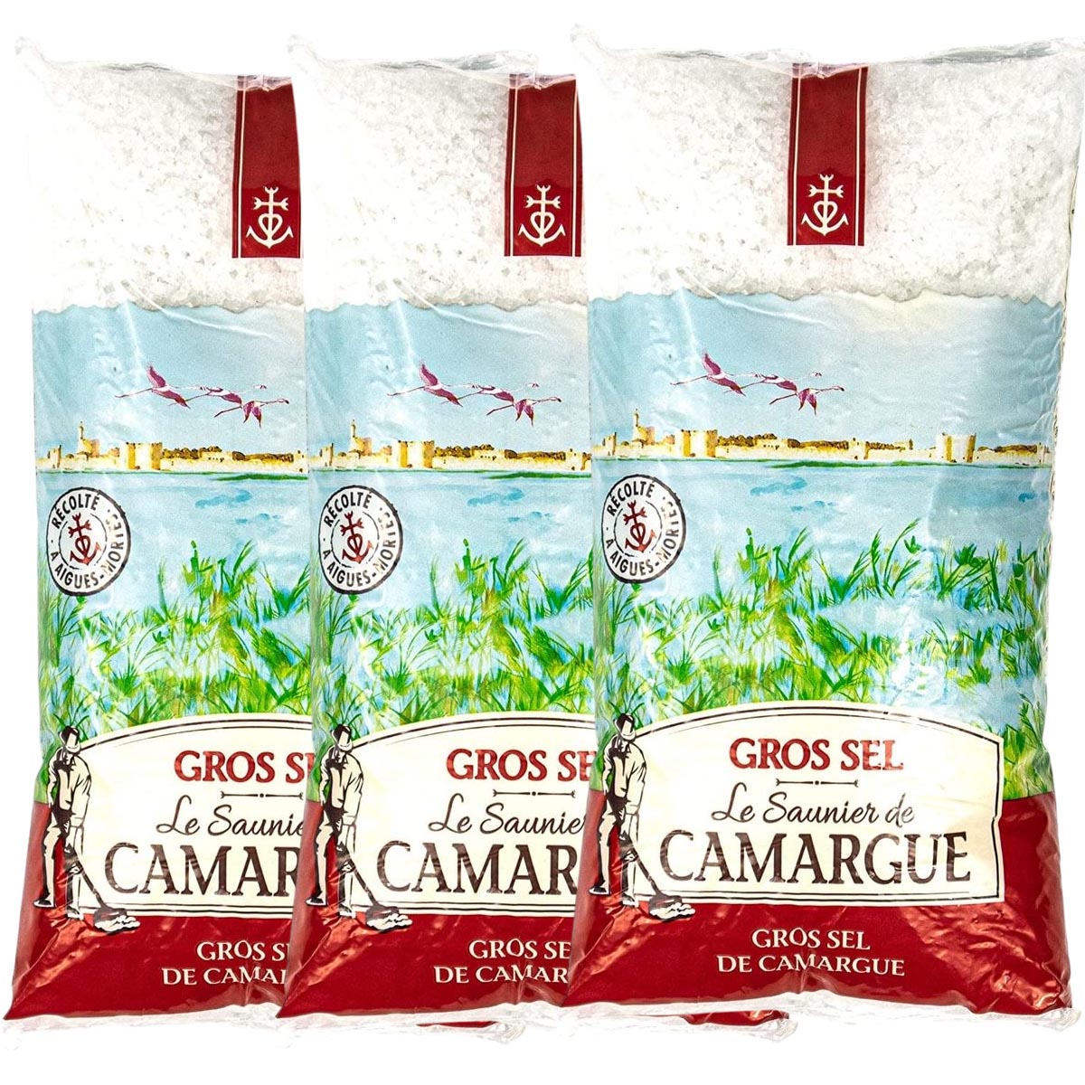 Le Saunier de Camargue Gros Sel - Grobes Meersalz aus Frankreich 3 x 1000g