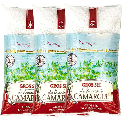Le Saunier de Camargue Gros Sel - Grobes Meersalz aus Frankreich 3 x 1000g