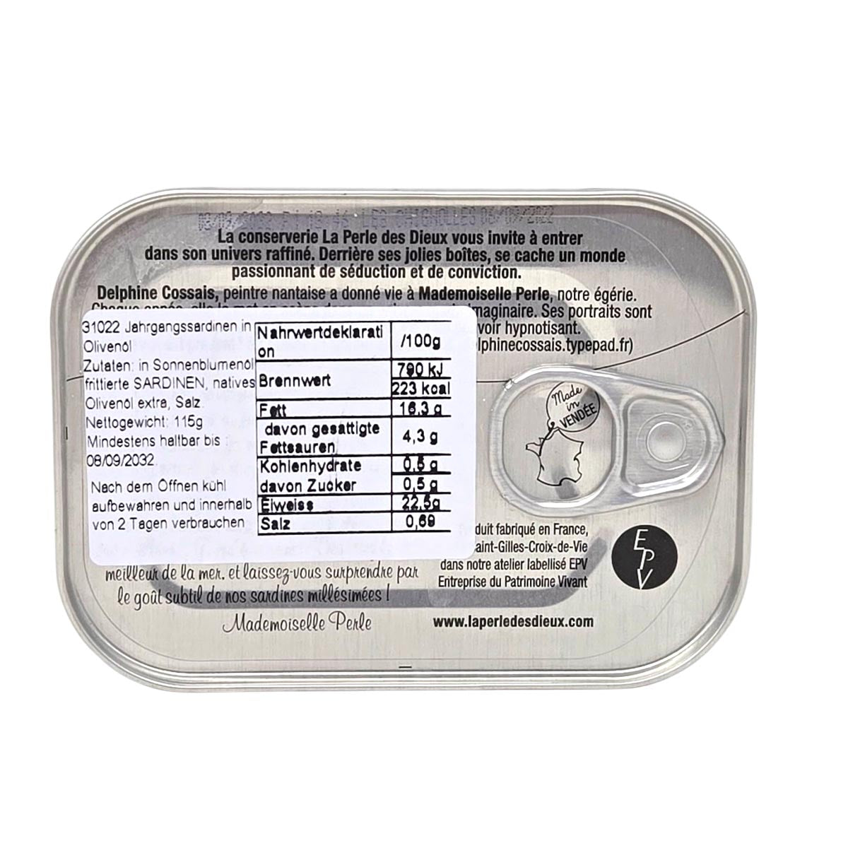 La Perle des Dieux Jahrgangssardinen 2022: Premium-Genuss in Olivenöl eingelegt