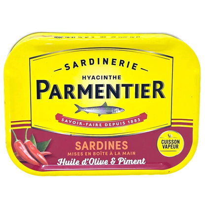 Sardinerie Parmentier Pikante Sardinen in Olivenöl: Mit feuriger Chili-Note