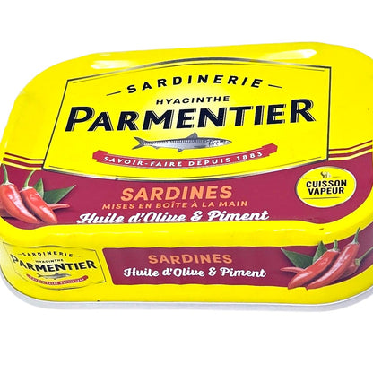 Sardinerie Parmentier Pikante Sardinen in Olivenöl: Mit feuriger Chili-Note