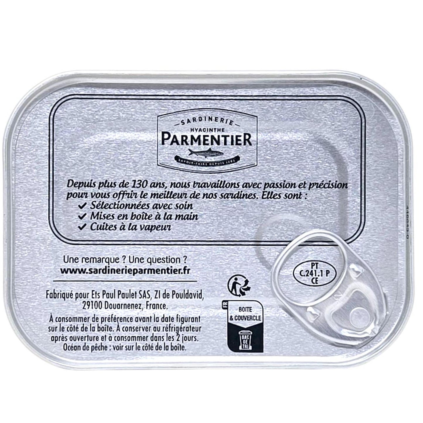 Sardinerie Parmentier Französische Sardinen: Zitrone & Sonnenblumenöl, fangfrisch