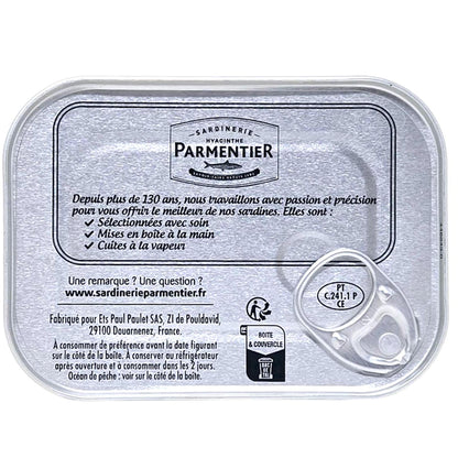 Sardinerie Parmentier Französische Sardinen: Zitrone & Sonnenblumenöl, fangfrisch