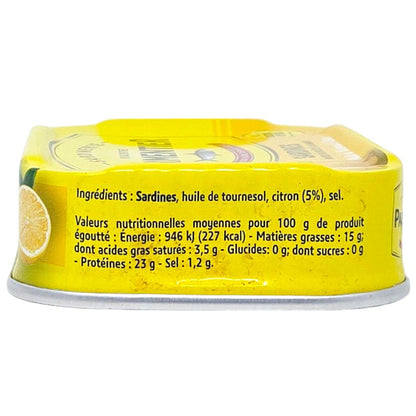 Sardinerie Parmentier Französische Sardinen: Zitrone & Sonnenblumenöl, fangfrisch