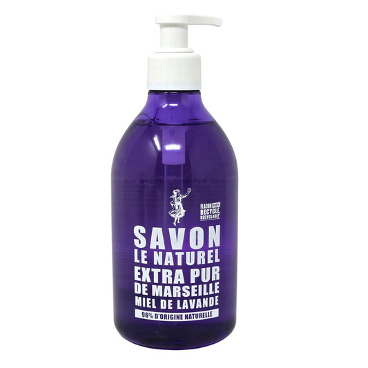 Savon Le Naturel Extra Pur de Marseille Fleur Miel de Lavande 500ml Lavendelhonig