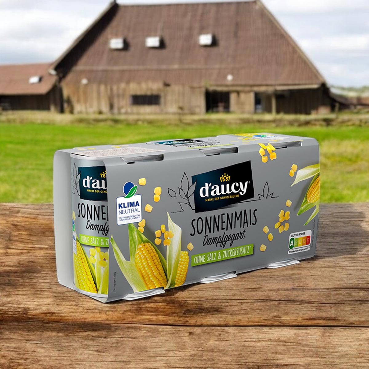 d'aucy Sonnenmais 3x110g: Natürliche Frische ohne Salz und Zuckerzusatz