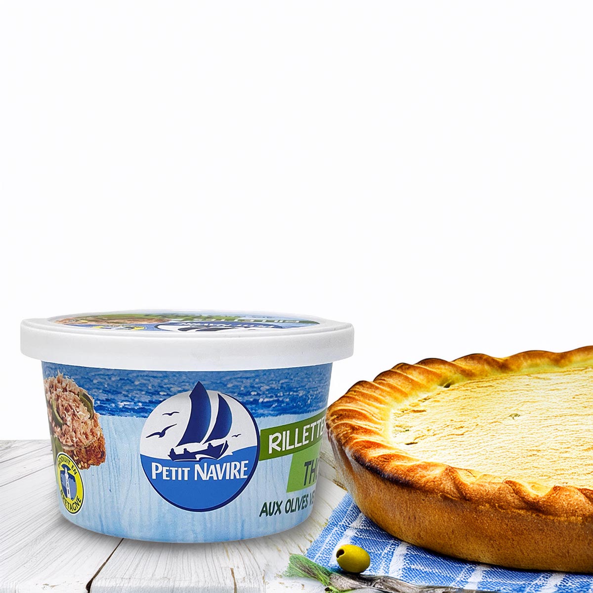 Petit Navire Thunfisch-Rillettes mit Grünen Oliven 125g: Feine Delikatesse