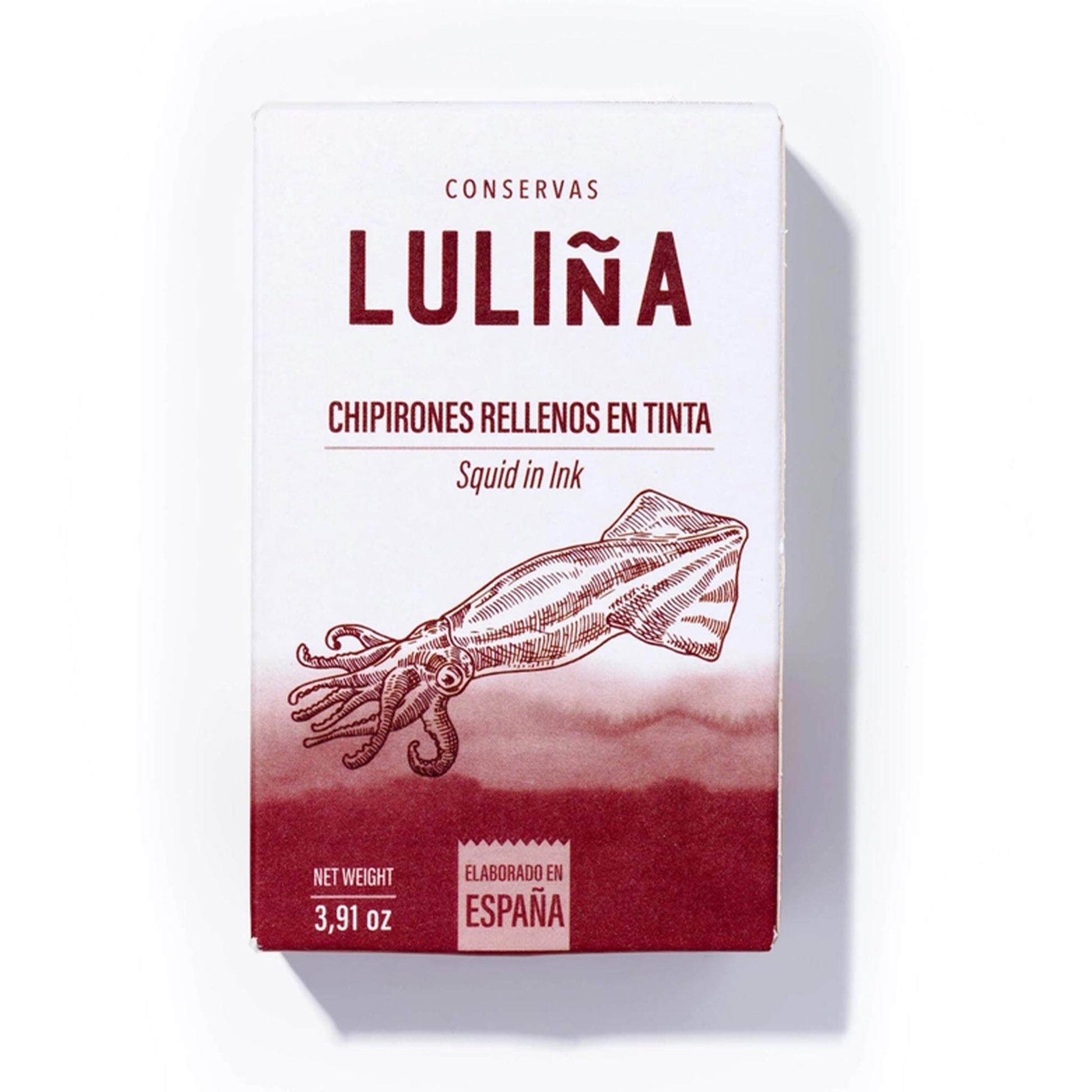LULIÑA Konserve Chipirones Rellenos en Tinta – Tintenfisch in eigener Tinte, spanisches Gourmetproduk
