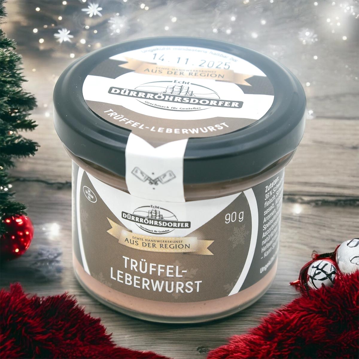Dürrröhrsdorfer Trüffel-Leberwurst – Edler Genuss im Glas, fein abgestimmt 90g