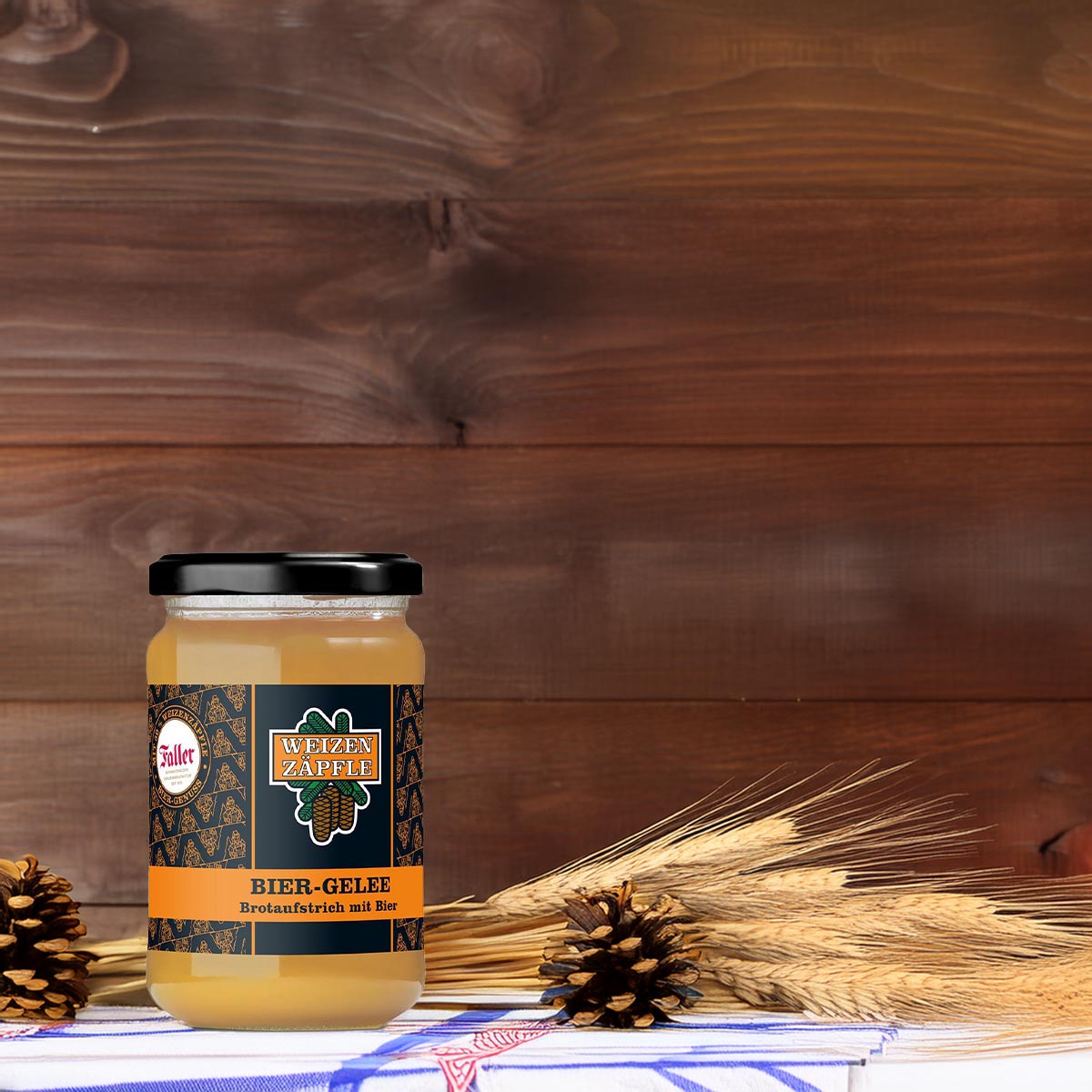 Faller Bier-Gelee Weizenzäpfle – Hausgemachter Brotaufstrich aus dem Schwarzwald 330g