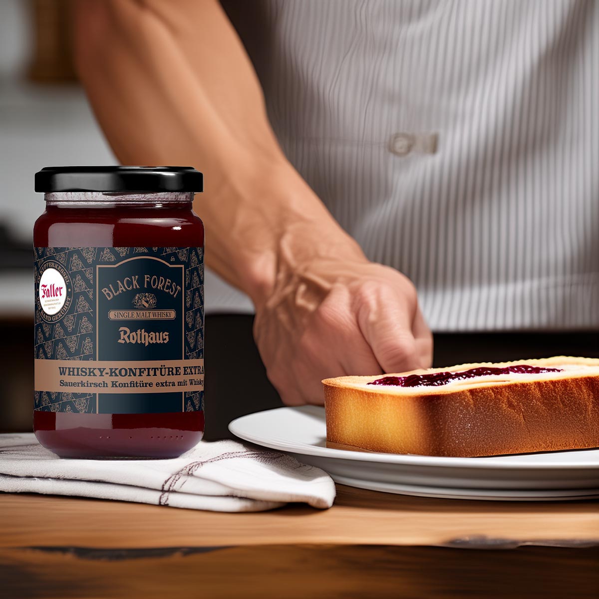 Faller Sauerkirsch-Konfitüre mit Rothaus Whisky – Hausgemachter Genuss aus dem Schwarzwald