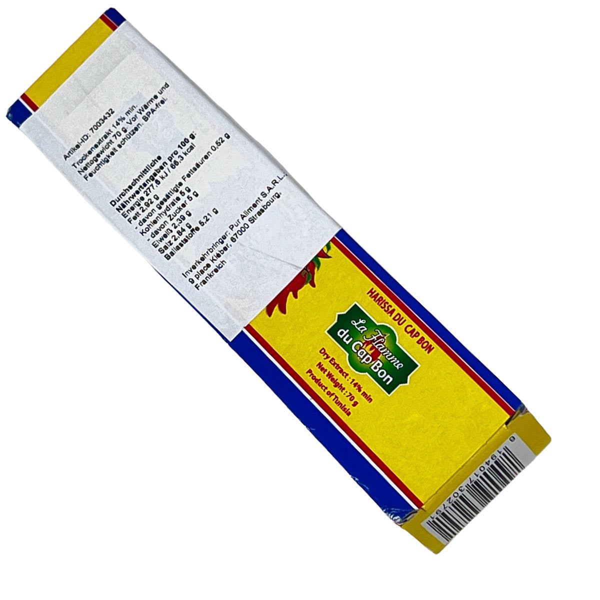 Harissa 'La Flamme du CAP BON': Sehr scharfe Chili-Paste in 70g-Tube