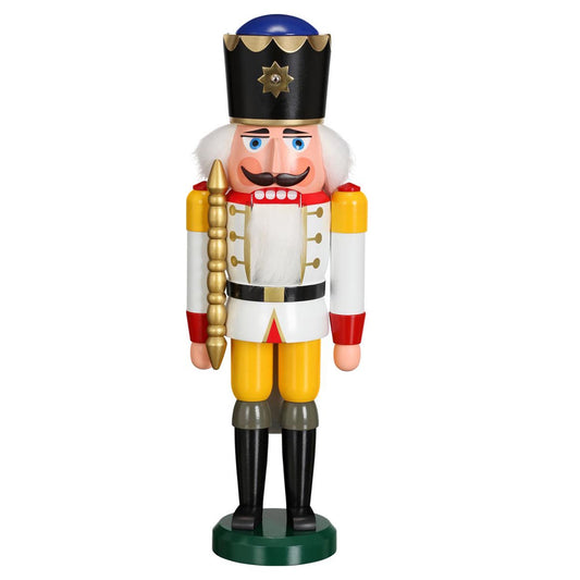 Seiffener Volkskunst Nussknacker König 39 cm weiß original Handarbeit 11201/3