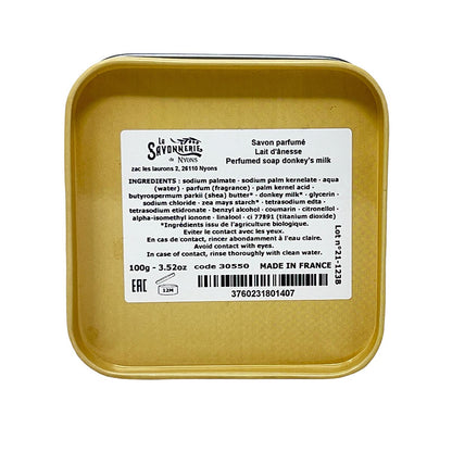 La Savonnerie De Nyons Bio Eselsmilch Seife 100g in Metalldose