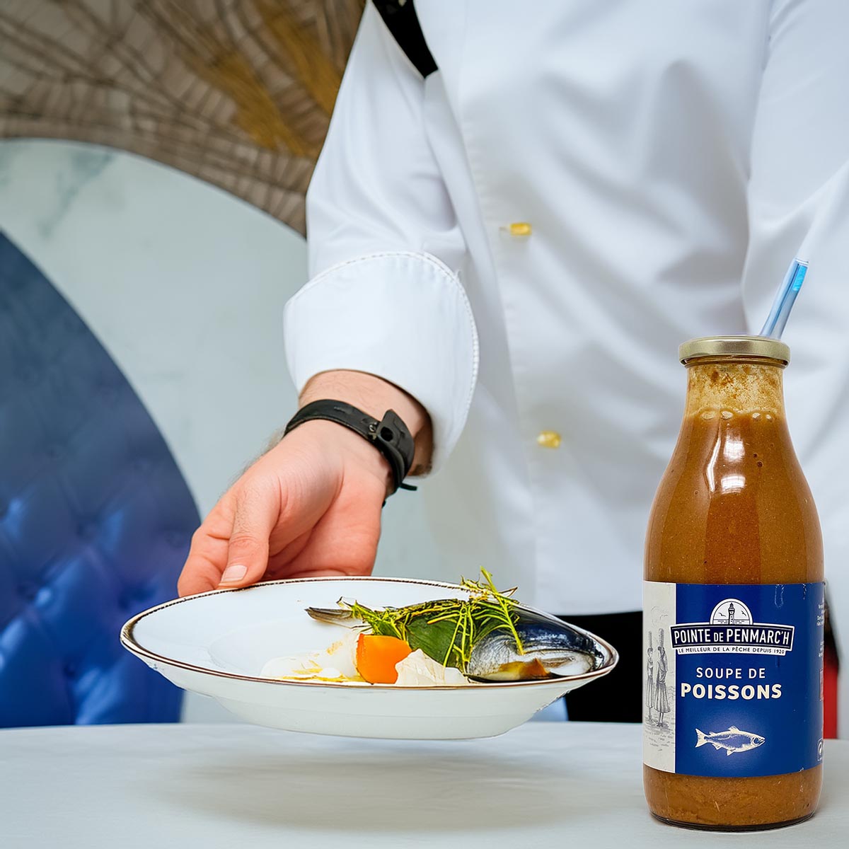 La Pointe de Penmarc'h Fischsuppe – Authentische Spezialität aus der Bretagne, 1 Liter