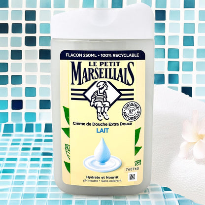 Le Petit Marseillais Duschgel: Milch für sanfte Pflege - 3x 250 ml aus Frankreich