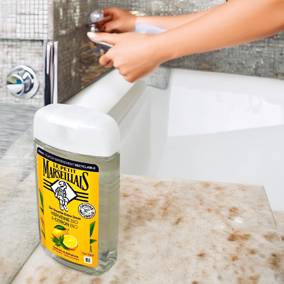 Le Petit Marseillais Duschgel Eisenkraut Zitrone 3 x 250 ml – Frische aus Frankreich