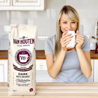 VAN HOUTEN VH1 Kakaopulver 1KG – Reichhaltiger & ausgewogener Instant Kakaodrink Genuss