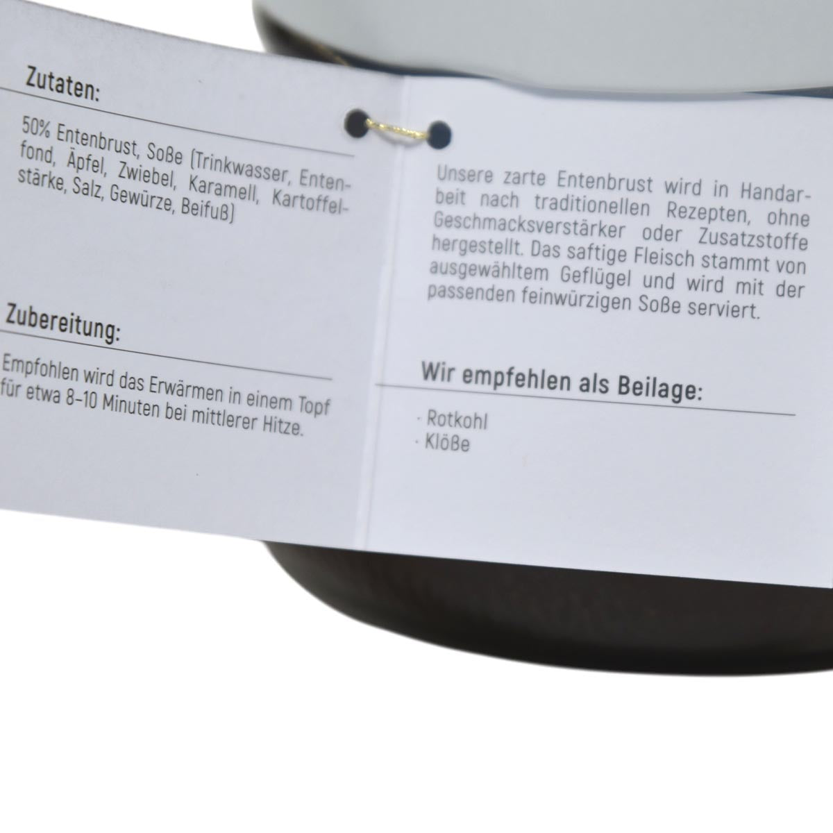 Dürrröhrsdorfer Entenbrust im Glas - 500g zarte Delikatesse aus traditioneller Rezeptur