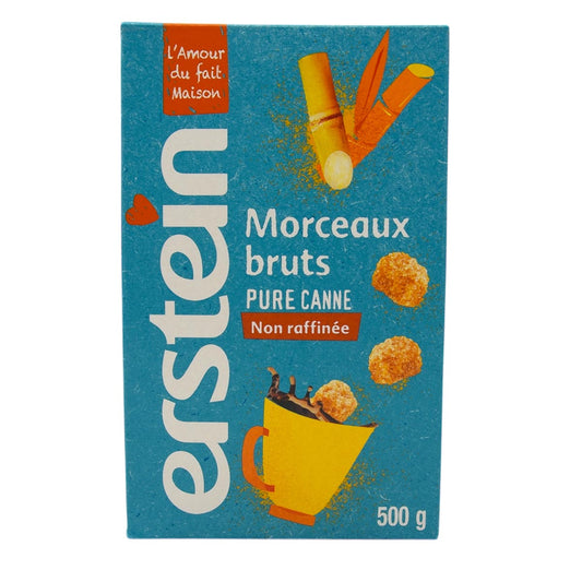Erstein Morceaux Bruts - Natürlicher Rohrzucker, unraffiniert in Würfeln 500g