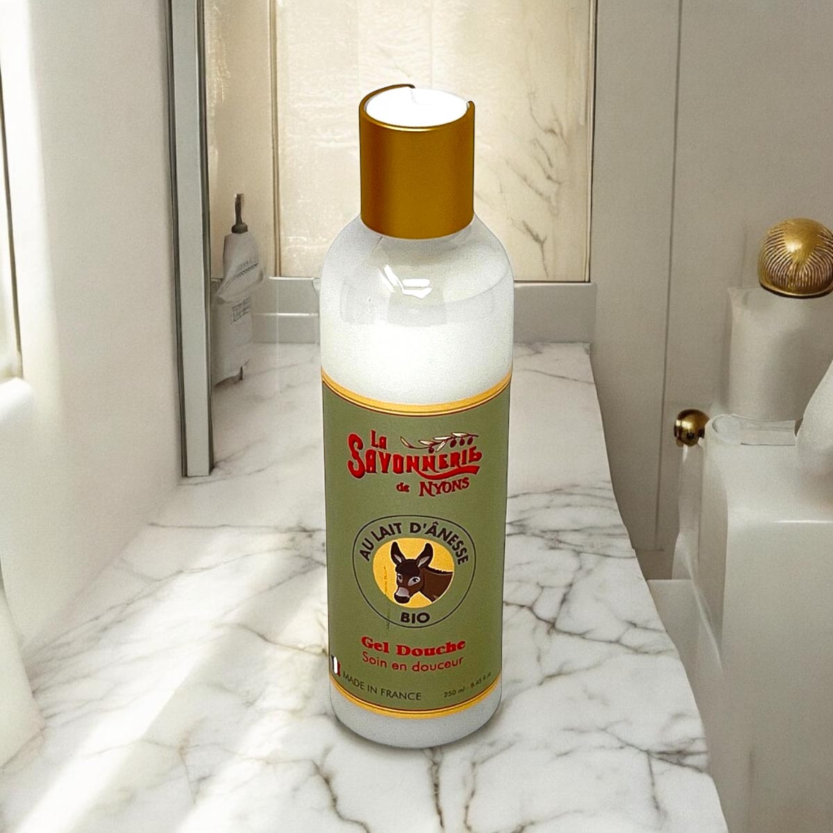 La Savonnerie De Nyons  Bio Duschgel mit Eselsmilch von Nyons, 250 ml–Sanfte Pflege