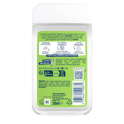 Le Petit Marseillais Duschgel mit Minze - 250ml, erfrischende Pflege aus Frankreich