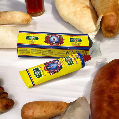 Harissa  La Flamme du CAP BON  SEHR SCHARF CHILI Paste 140 Gramm Tube