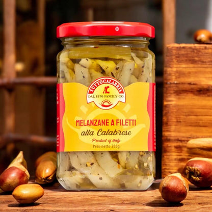 TuttoCalabria Auberginenfilets in Öl mit echtem kalabrischen Chili – Authentischer Genuss