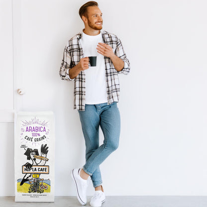 HOP'LA CAFÉ 100% Arabica Kaffeebohnen aus dem Elsass · Intensität 6/10 · 1 kg