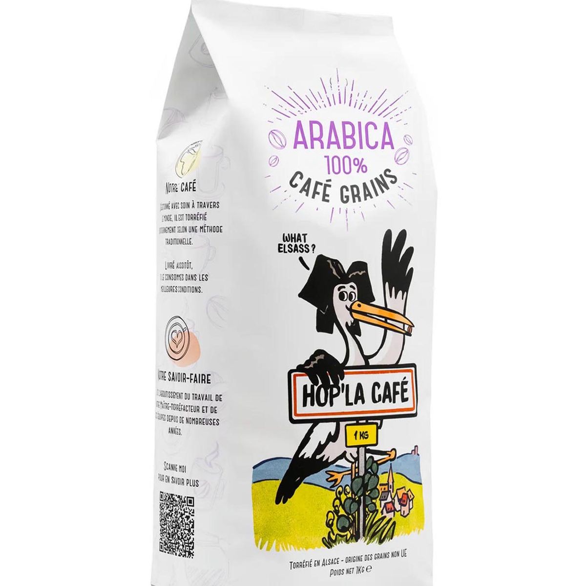 HOP'LA CAFÉ 100% Arabica Kaffeebohnen aus dem Elsass · Intensität 6/10 · 1 kg
