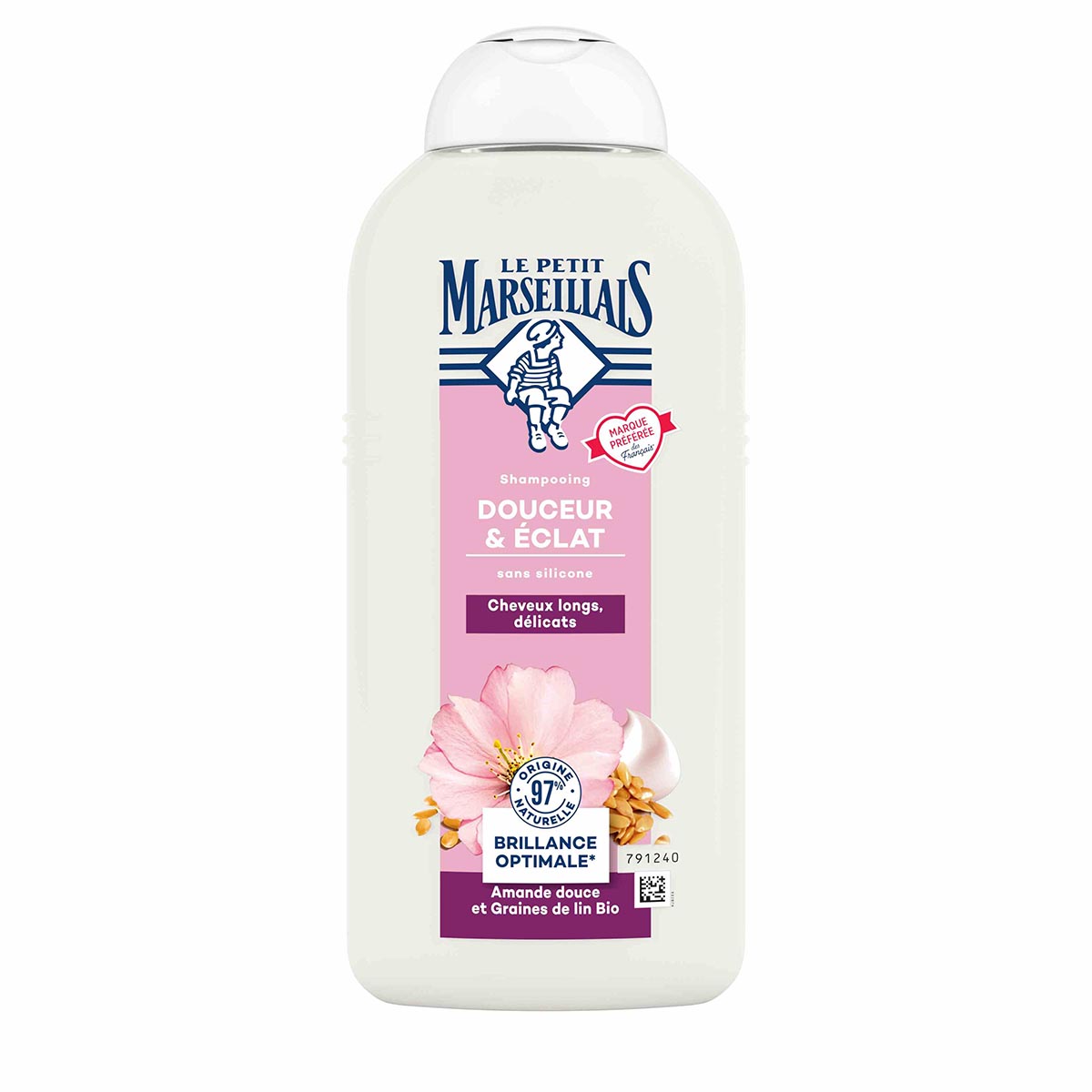 Le Petit Marseillais Softness & Shine Shampoo mit Mandeln und Bio-Leinsamen