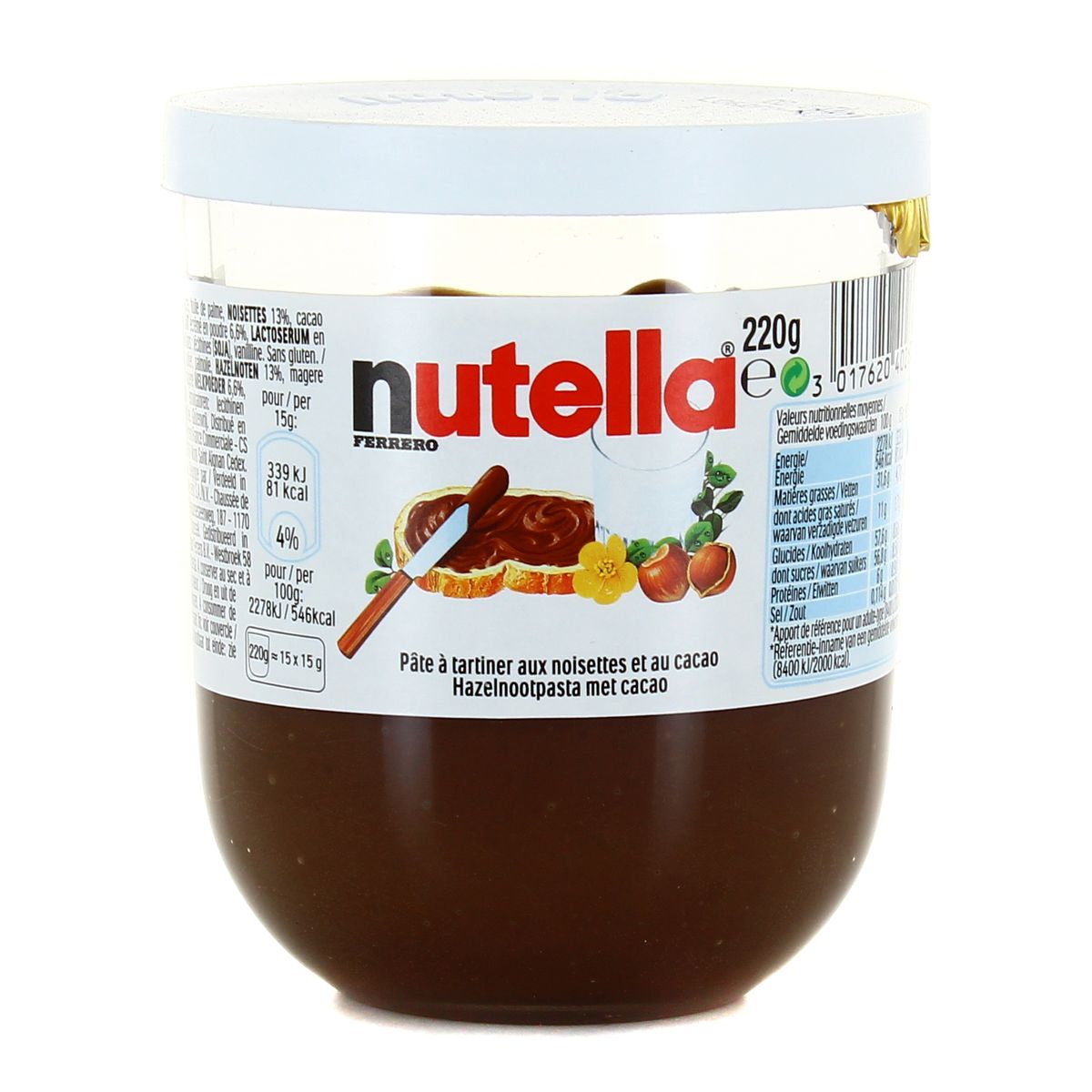 Ferrero Nutella Schokoladenaufstrich im Glas - 200g aus Frankreich
