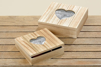 Boltze 2er Box-Set "Bea" - Romantisches Geschenk mit Herzausschnitt für besondere Momente