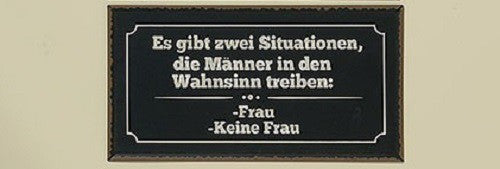 Eisen-Schild "Situationen" 40x20cm Schwarz - Lustige Dekoration für Zuhause