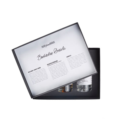 Faude Feine Brände Geschenkbox Badisches Dreierlei (Williams-Christ-Birne, Weintrester Spätburgunder, Zibärtle) 3 x 100ml 40%