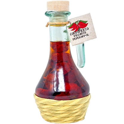 Casarecci di Calabria  Chili-Pfeffer-Olivenöl aus kalabrischen Chilis und Olivenöl